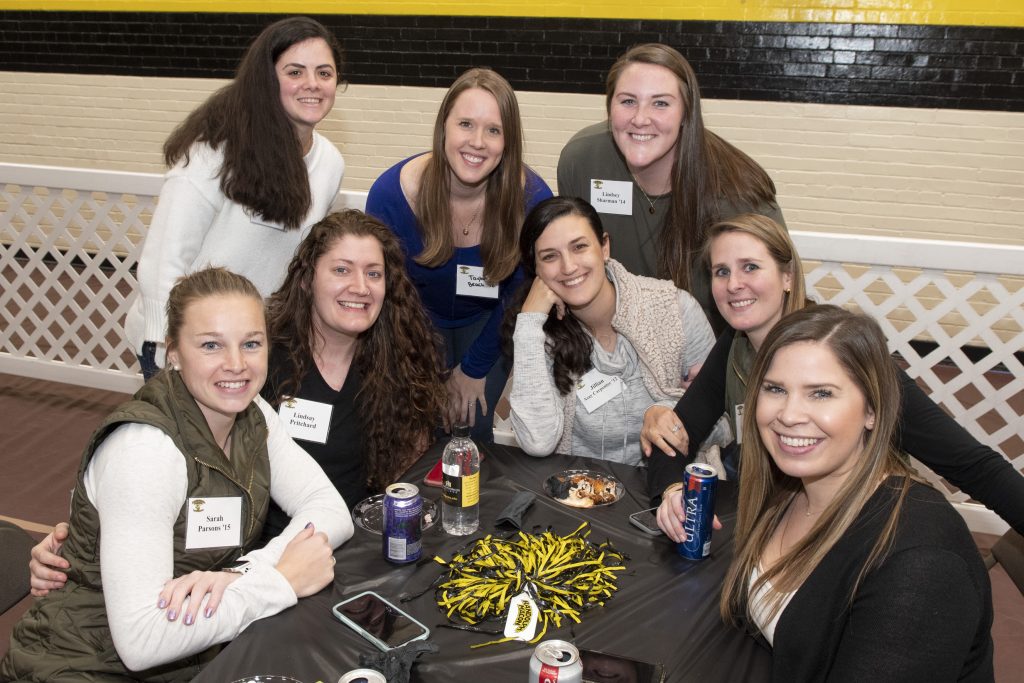 RMC Women's Basketball Alums gathering at Back to the Hive